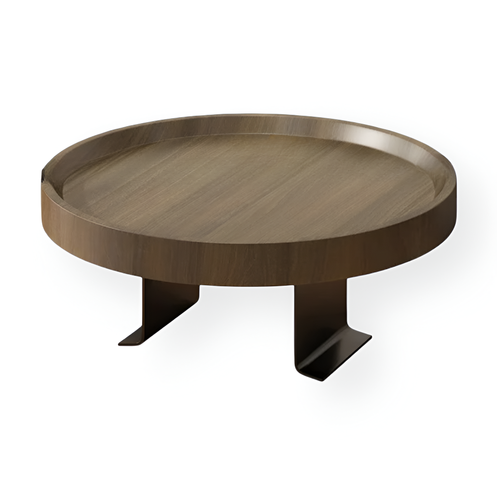 Ronde Bijzettafel voor Bankleuning - Klaptafel voor Snacks en Drankjes