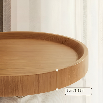 Ronde Bijzettafel voor Bankleuning - Klaptafel voor Snacks en Drankjes