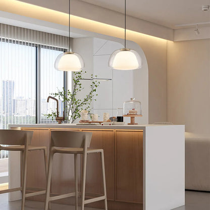 Hanglamp Glas Organisch Gelei Textuur E27 Eetkamer Woonkamer Slaapkamer Gang Artistiek Modern