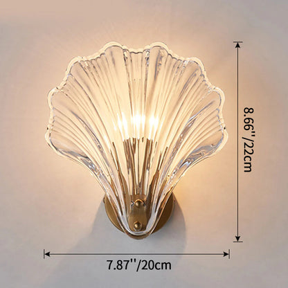 Wandlamp Schelp Glas Metaal LED Kust Luxe Slaapkamer Hal Badkamer Modern