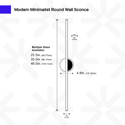 Moderne Minimalistische Ronde Wandlamp Met Geïntegreerde LED Verlichting