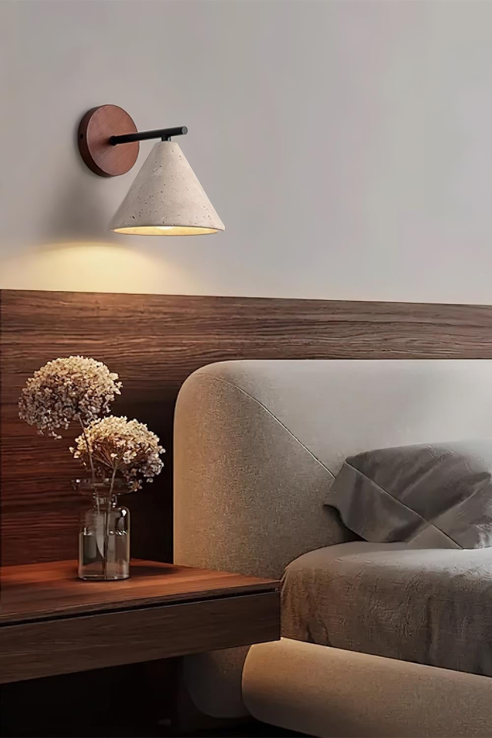 Travertijn Wandlamp Taps Toelopend Design Minimalistische Accentverlichting Slaapkamer Woonkamer