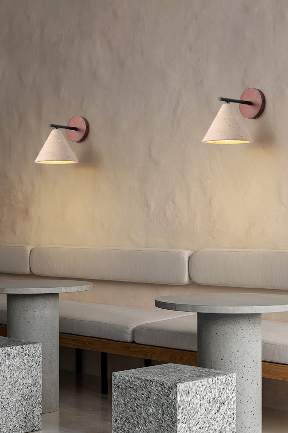Travertijn Wandlamp Taps Toelopend Design Minimalistische Accentverlichting Slaapkamer Woonkamer