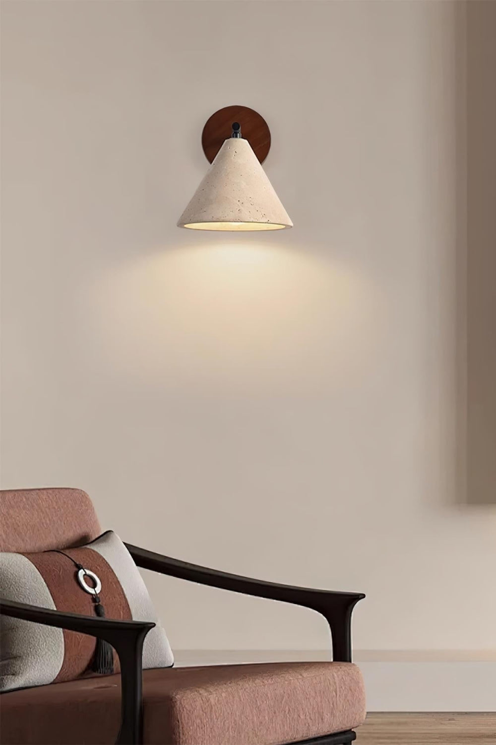 Travertijn Wandlamp Taps Toelopend Design Minimalistische Accentverlichting Slaapkamer Woonkamer