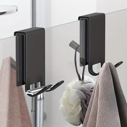 RVS Glazen Douchehaken voor Badkameraccessoires en Handdoeken – Geen Boren Vereist