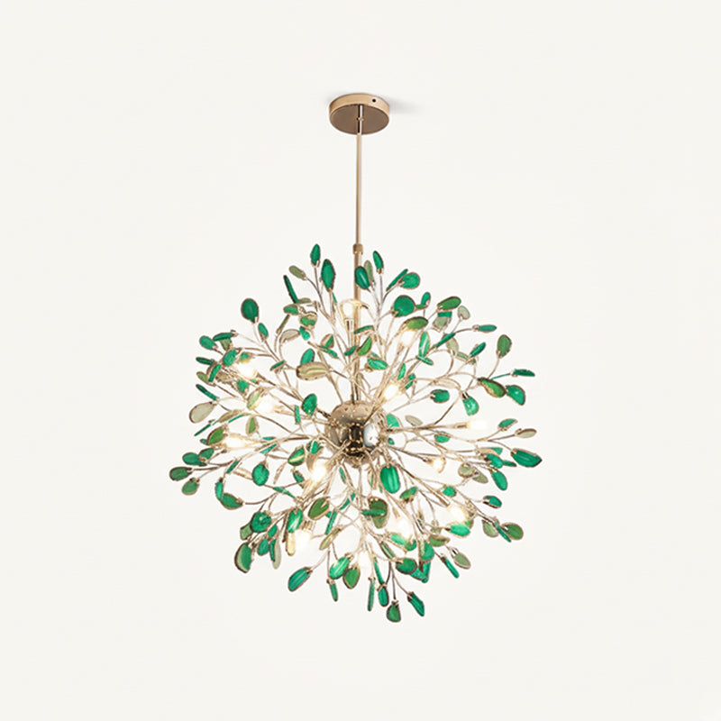 Hanglamp Kroonluchter Natuurlijk Agaat Metaal Goud Multicolor G4 12-18 Lichts Woonkamer