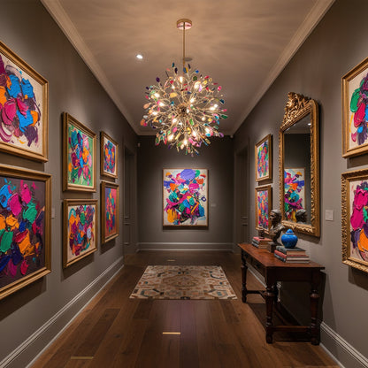 Hanglamp Kroonluchter Natuurlijk Agaat Metaal Goud Multicolor G4 12-18 Lichts Woonkamer