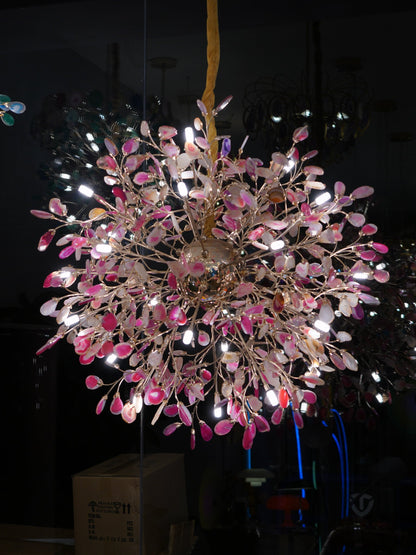 Hanglamp Kroonluchter Natuurlijk Agaat Metaal Goud Multicolor G4 12-18 Lichts Woonkamer