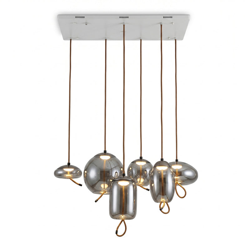 Handgeblazen Glazen Hanglamp Modern Design – Glas en Metaal – Instelbare Kabel 150cm – Geïntegreerde LED – 4 Modellen & Kleuropties