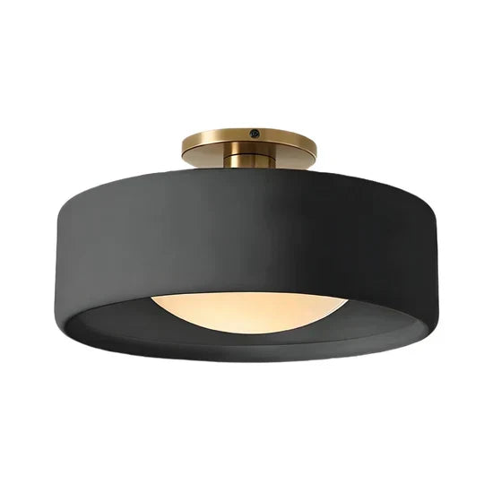 Keramische Plafondlamp Scandinavisch Design met Halfrond Porselein Kap