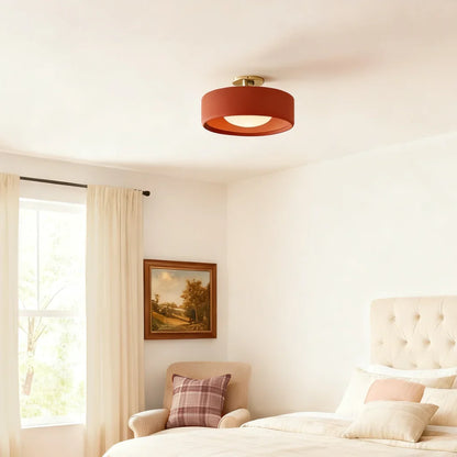 Keramische Plafondlamp Scandinavisch Design met Halfrond Porselein Kap