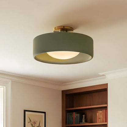 Keramische Plafondlamp Scandinavisch Design met Halfrond Porselein Kap
