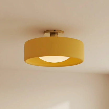 Keramische Plafondlamp Scandinavisch Design met Halfrond Porselein Kap