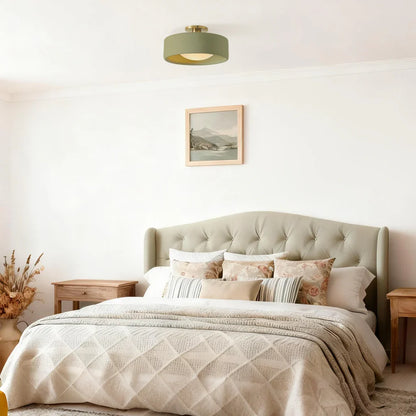 Keramische Plafondlamp Scandinavisch Design met Halfrond Porselein Kap