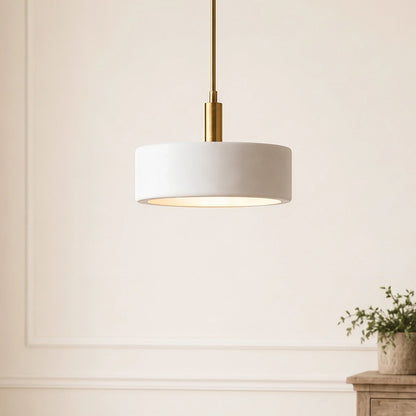 Moderne Witte Porseleinen Hanglamp met Metalen Accent | Scandinavisch Design 14"