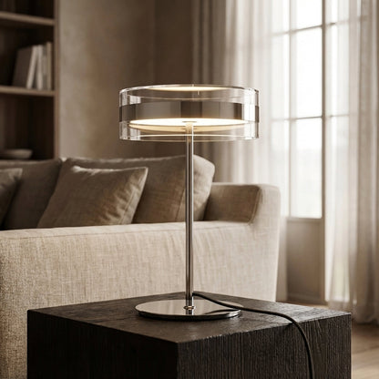 Tafellamp Glas Cilinder Metaal Chroom LED Ø20cm 40cm Woonkamer Slaapkamer Bureaulamp Modern Minimalistisch Sfeerverlichting