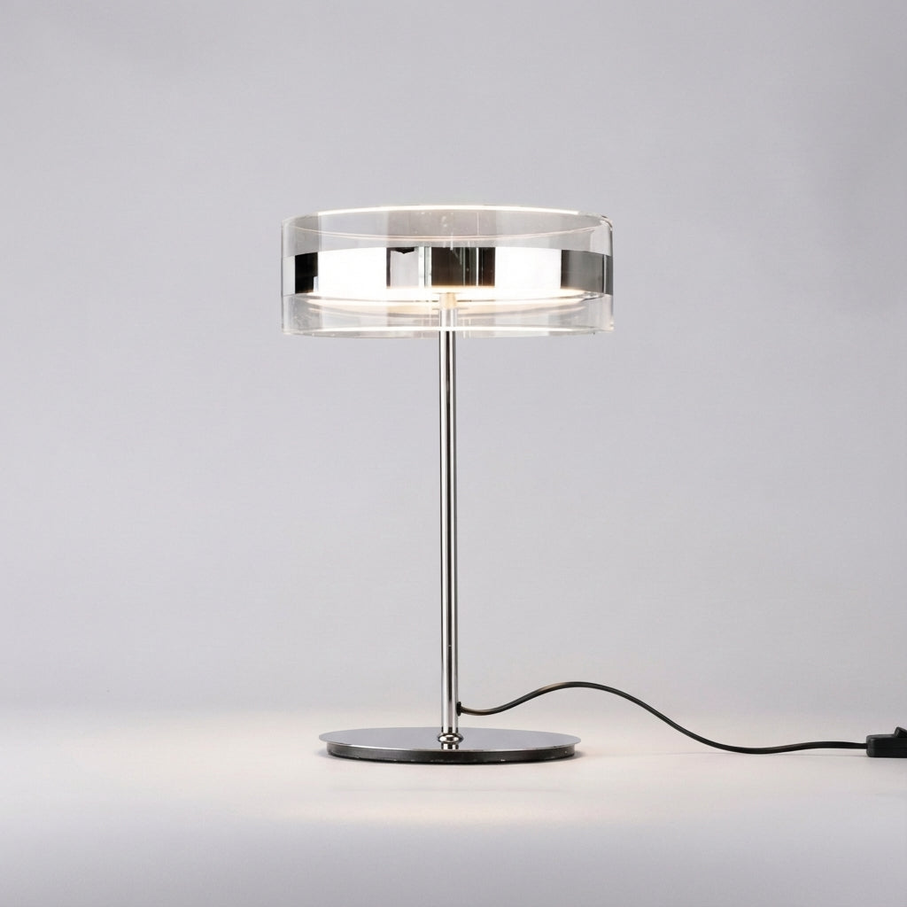 Tafellamp Glas Cilinder Metaal Chroom LED Ø20cm 40cm Woonkamer Slaapkamer Bureaulamp Modern Minimalistisch Sfeerverlichting