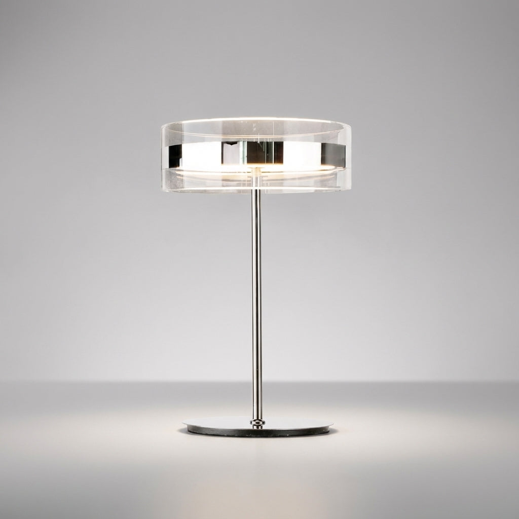 Tafellamp Glas Cilinder Metaal Chroom LED Ø20cm 40cm Woonkamer Slaapkamer Bureaulamp Modern Minimalistisch Sfeerverlichting