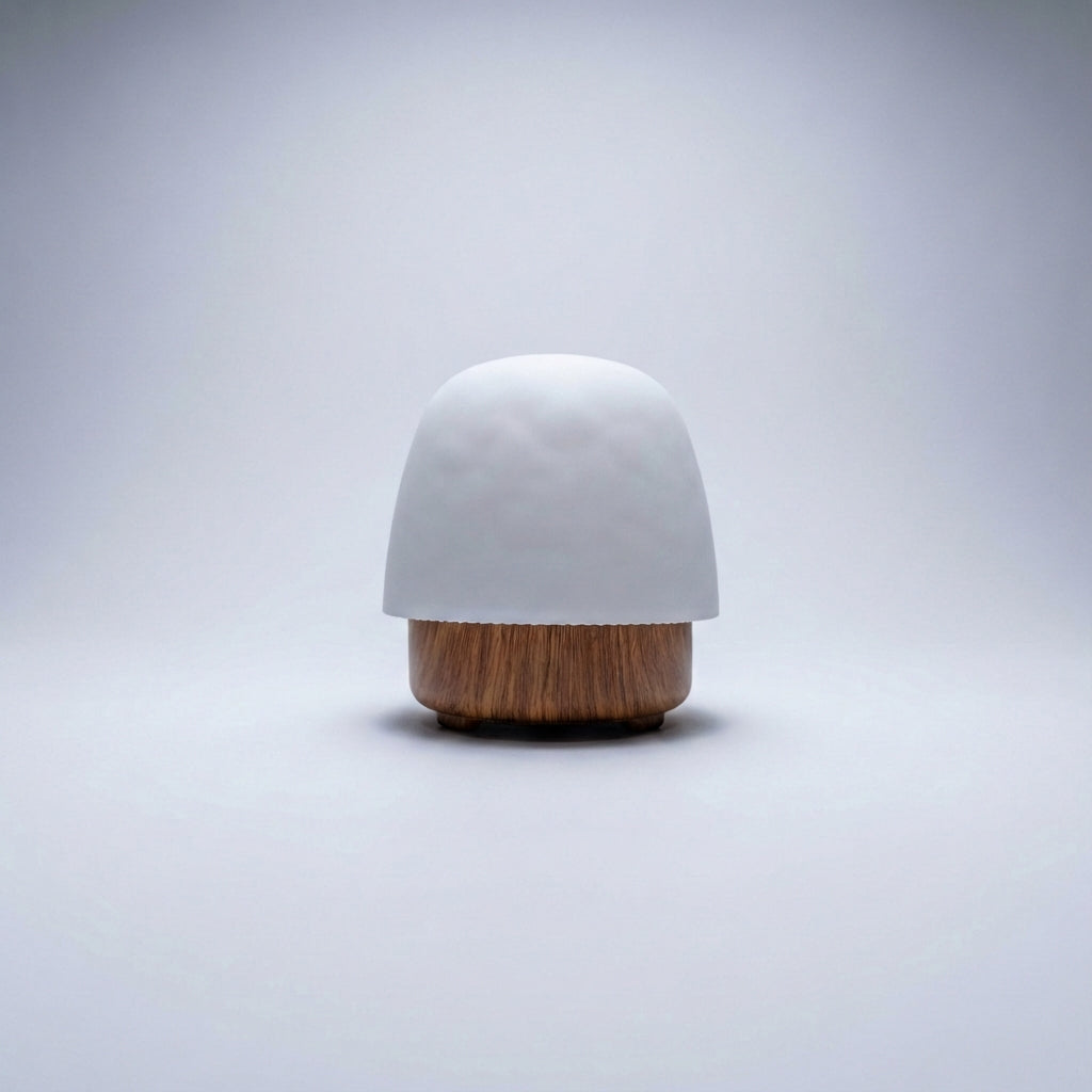 Nachtlamp Paddenstoel Siliconen Hout LED Dimbaar Kleurtemperatuur Instelbaar Slaapkamer Kinderkamer Bureaulamp Nachtlampje