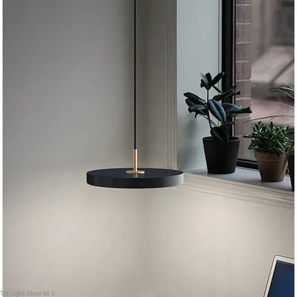 Scandinavische Hanglamp Met Platte Schijfvorm En Warme LED Verlichting Voor Eettafel Woonkamer En Slaapkamer