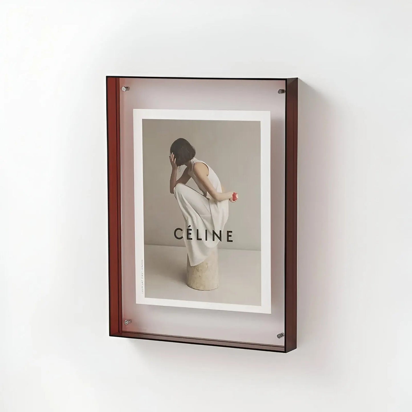 Acryl Fotolijst met Gekleurde Rand – Wand & Tafel – 10 Kleuren – 5 Maten