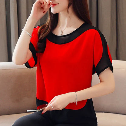 Lichte Zomer Blouse met Wijd Mouwen Katoen