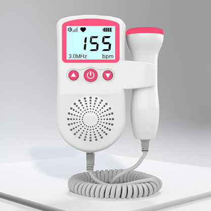 Baby Hartslagmeter voor Zwangerschap – Foetale Doppler Monitor met LCD Scherm en Ingebouwde Luidspreker voor Thuisgebruik