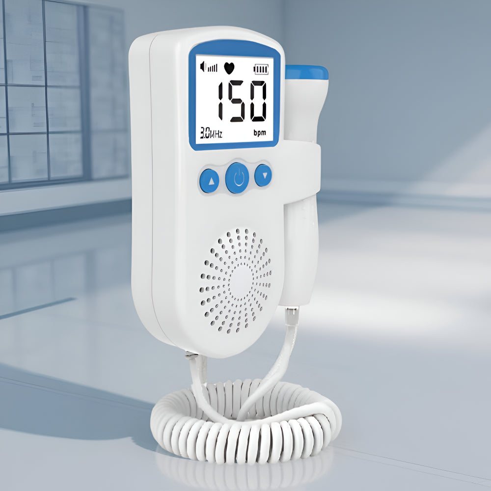 Baby Hartslagmeter voor Zwangerschap – Foetale Doppler Monitor met LCD Scherm en Ingebouwde Luidspreker voor Thuisgebruik