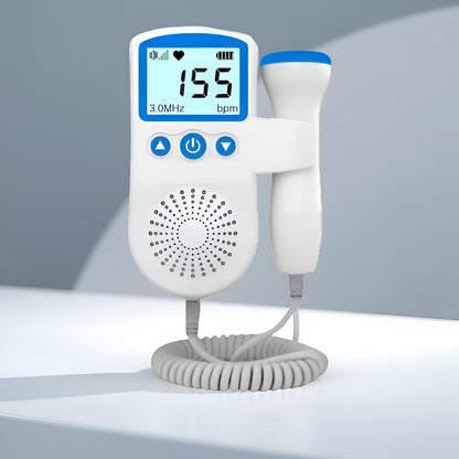 Baby Hartslagmeter voor Zwangerschap – Foetale Doppler Monitor met LCD Scherm en Ingebouwde Luidspreker voor Thuisgebruik