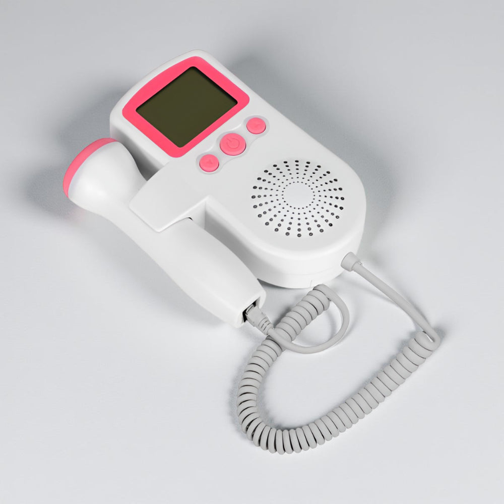 Baby Hartslagmeter voor Zwangerschap – Foetale Doppler Monitor met LCD Scherm en Ingebouwde Luidspreker voor Thuisgebruik