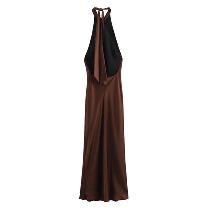 Mokka Midi Jurk | Elegante Dames Midi Jurk voor Avondkleding 2
