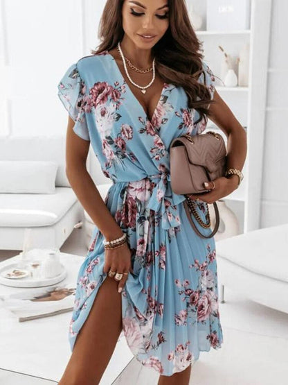 Bloemen Jurk Elegante Zomerjurk voor Vrouw