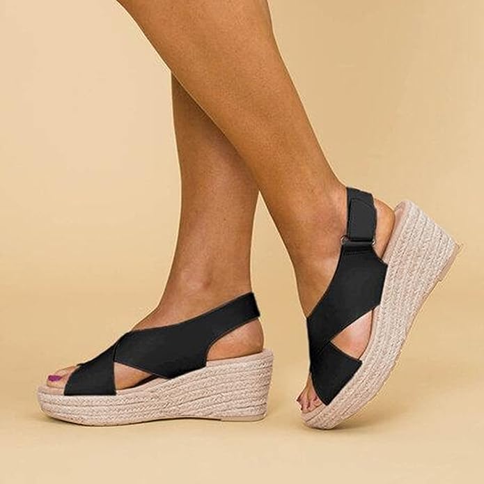 Monika | Sleehaksandalen Dames met Gekruiste Bandjes 6