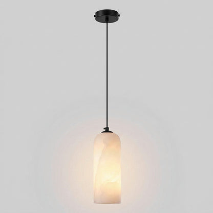Alabasten Hanglamp met Gevlochten Snoer – Natuursteen Verlichting van Enkel Lichtpunt tot 21-Lichts Cluster – Mid-Century Modern Stijl Eetkamer Hanglamp met E12/E14 Fitting