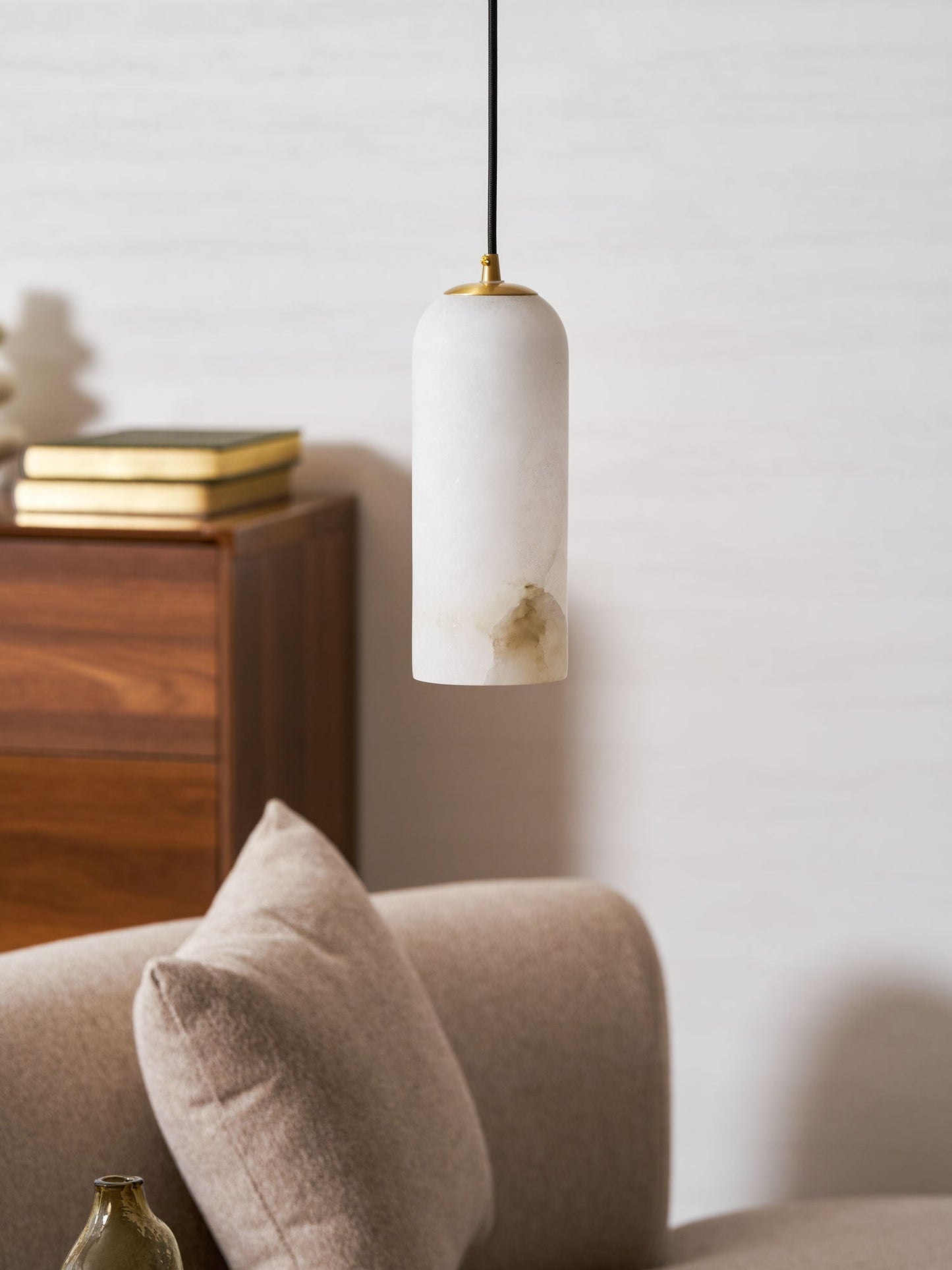 Alabasten Hanglamp met Gevlochten Snoer – Natuursteen Verlichting van Enkel Lichtpunt tot 21-Lichts Cluster – Mid-Century Modern Stijl Eetkamer Hanglamp met E12/E14 Fitting