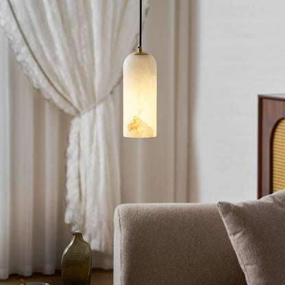 Alabasten Hanglamp met Gevlochten Snoer – Natuursteen Verlichting van Enkel Lichtpunt tot 21-Lichts Cluster – Mid-Century Modern Stijl Eetkamer Hanglamp met E12/E14 Fitting