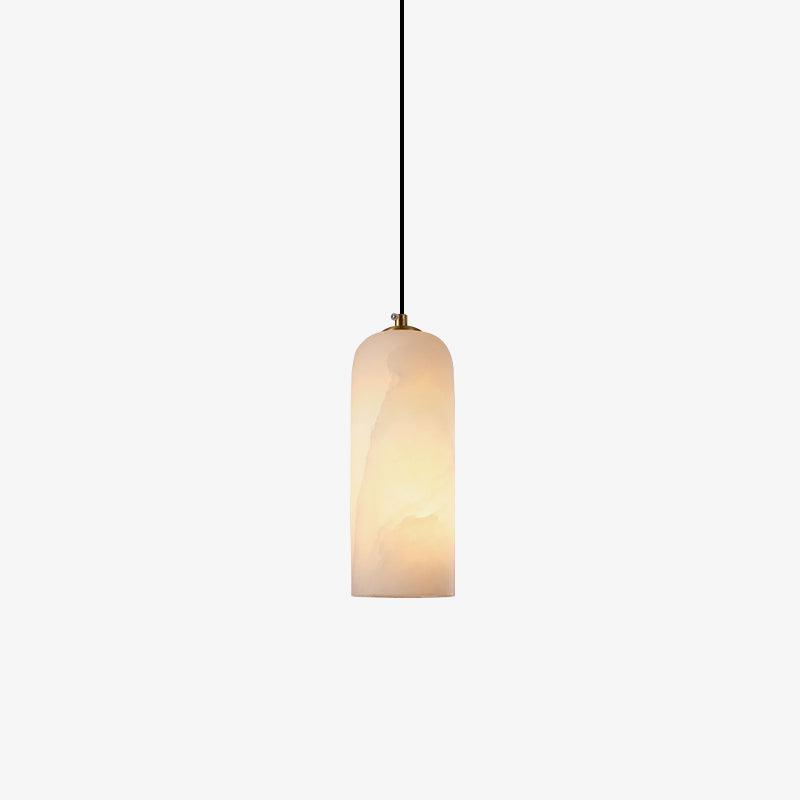 Alabasten Hanglamp met Gevlochten Snoer – Natuursteen Verlichting van Enkel Lichtpunt tot 21-Lichts Cluster – Mid-Century Modern Stijl Eetkamer Hanglamp met E12/E14 Fitting