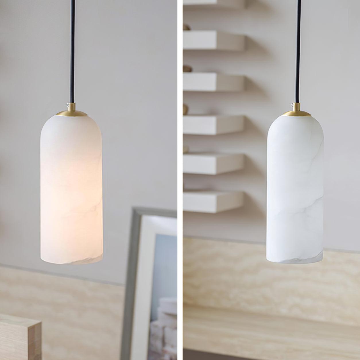 Alabasten Hanglamp met Gevlochten Snoer – Natuursteen Verlichting van Enkel Lichtpunt tot 21-Lichts Cluster – Mid-Century Modern Stijl Eetkamer Hanglamp met E12/E14 Fitting