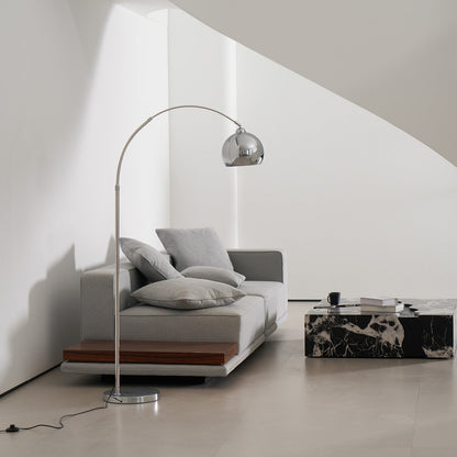 Verstelbare Vloerlamp Metaal Zwart Chroom Wit Telescopische Arm Leeslamp Modern Design
