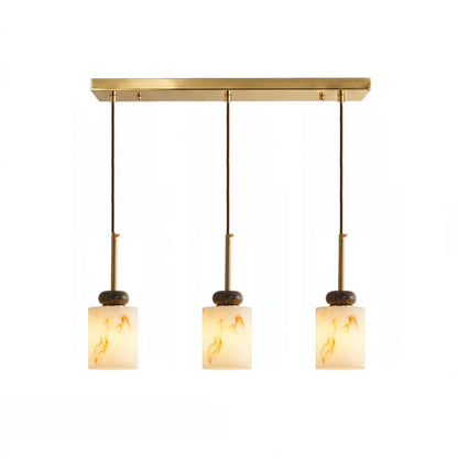 Hanglamp met Marmer en Imitatie Albast – Elegant Design met Zacht Licht
