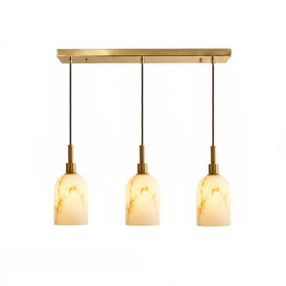 Hanglamp met Marmer en Imitatie Albast – Elegant Design met Zacht Licht