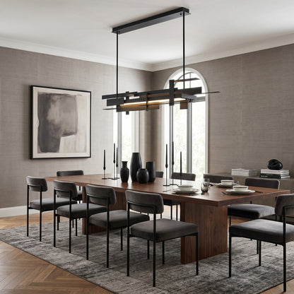 Planaire Hanglamp Zwart Metaal LED Geïntegreerd Modern Abstract Design Eettafel Verlichting