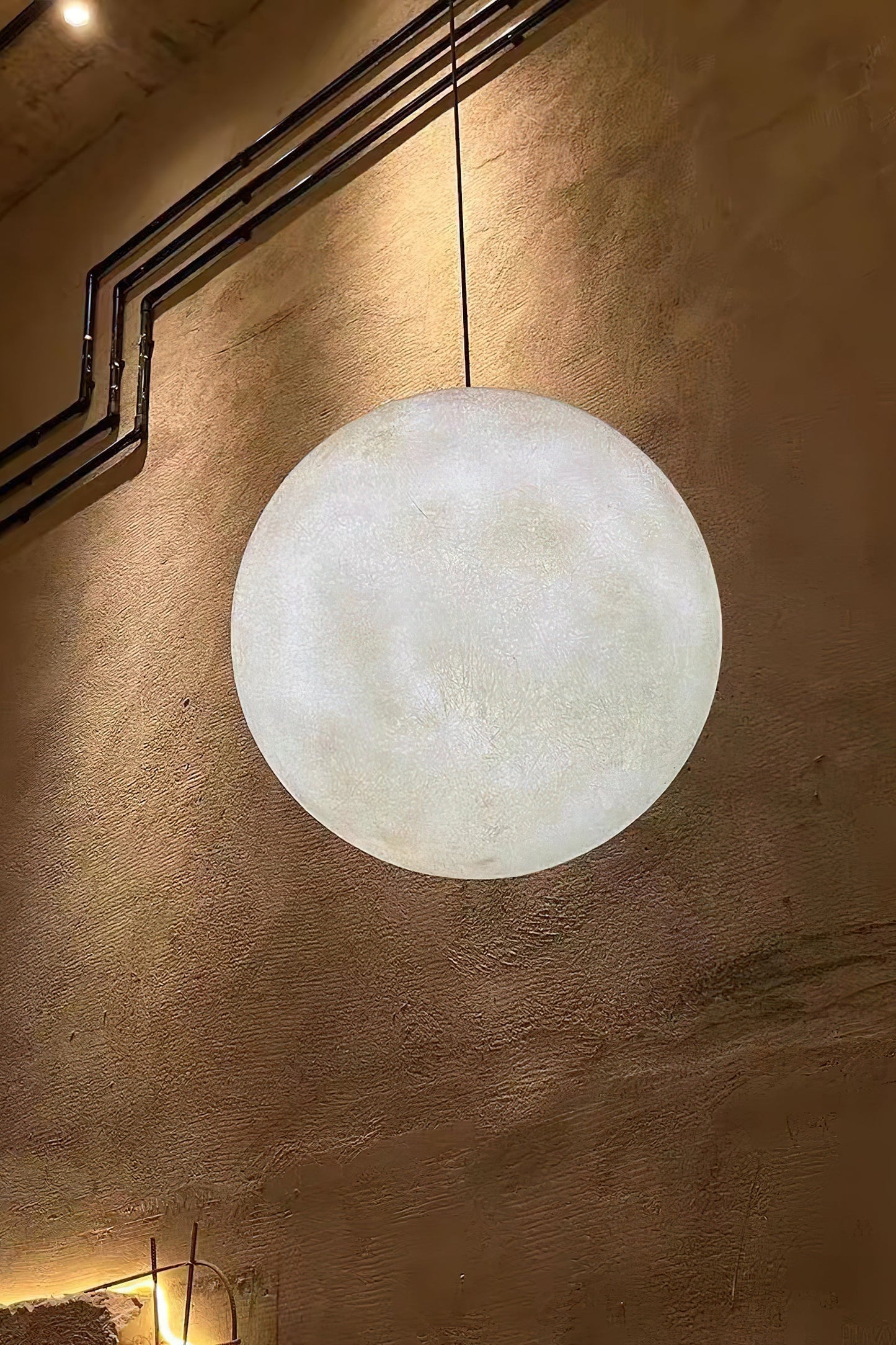 Maan Hanglamp – Realistische Textuur – 8 Maten Beschikbaar – Romantische Maanbol voor Slaapkamer Eetkamer Kinderkamer – Dimbaar Warm Licht – Schuine Plafondadapter Inbegrepen