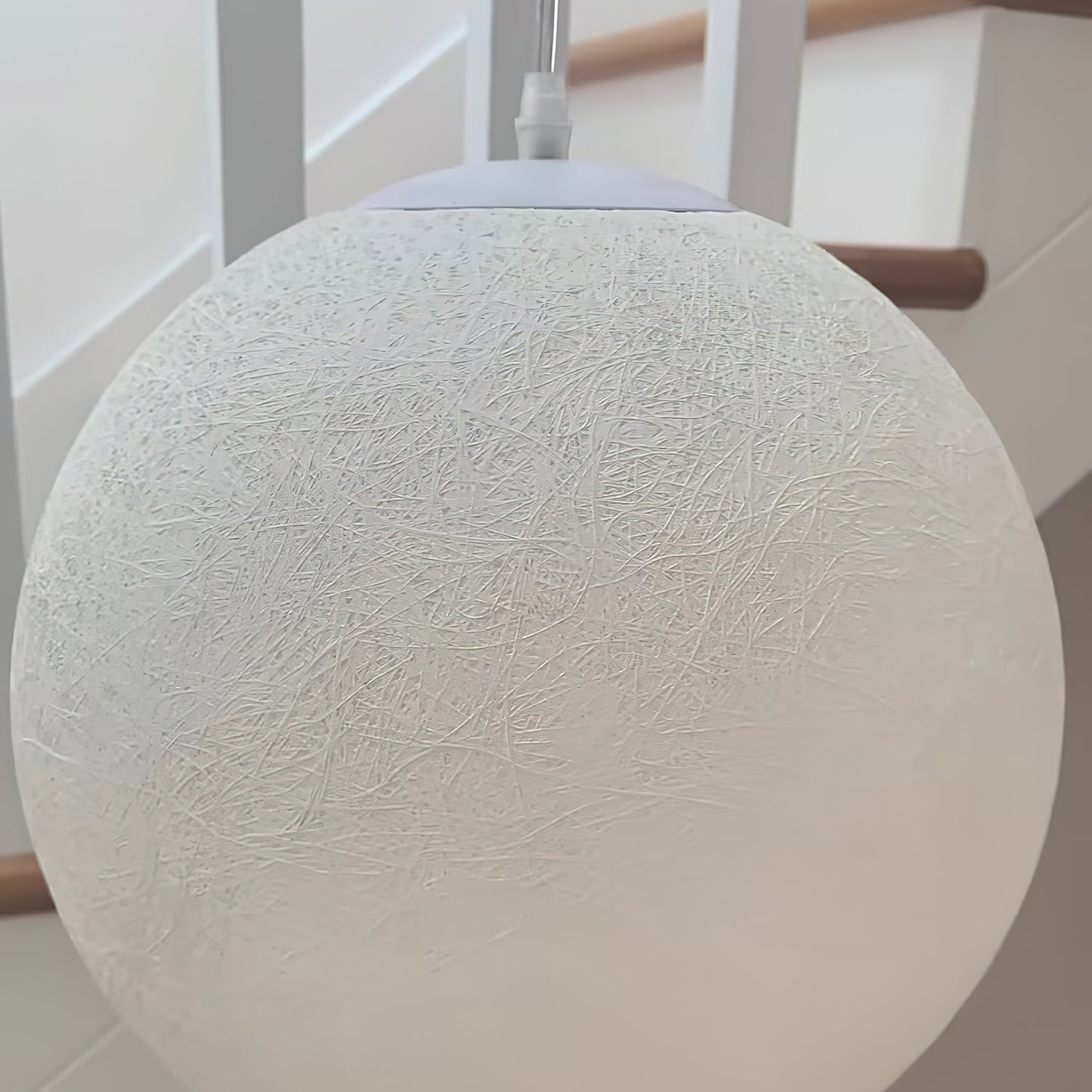 Maan Hanglamp – Realistische Textuur – 8 Maten Beschikbaar – Romantische Maanbol voor Slaapkamer Eetkamer Kinderkamer – Dimbaar Warm Licht – Schuine Plafondadapter Inbegrepen