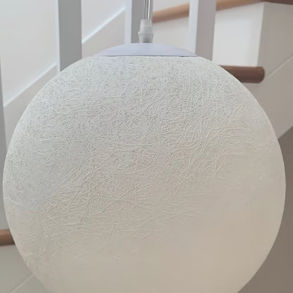Maan Hanglamp – Realistische Textuur – 8 Maten Beschikbaar – Romantische Maanbol voor Slaapkamer Eetkamer Kinderkamer – Dimbaar Warm Licht – Schuine Plafondadapter Inbegrepen