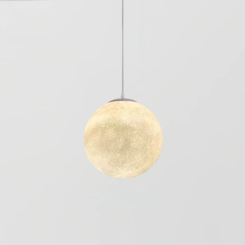 Maan Hanglamp – Realistische Textuur – 8 Maten Beschikbaar – Romantische Maanbol voor Slaapkamer Eetkamer Kinderkamer – Dimbaar Warm Licht – Schuine Plafondadapter Inbegrepen