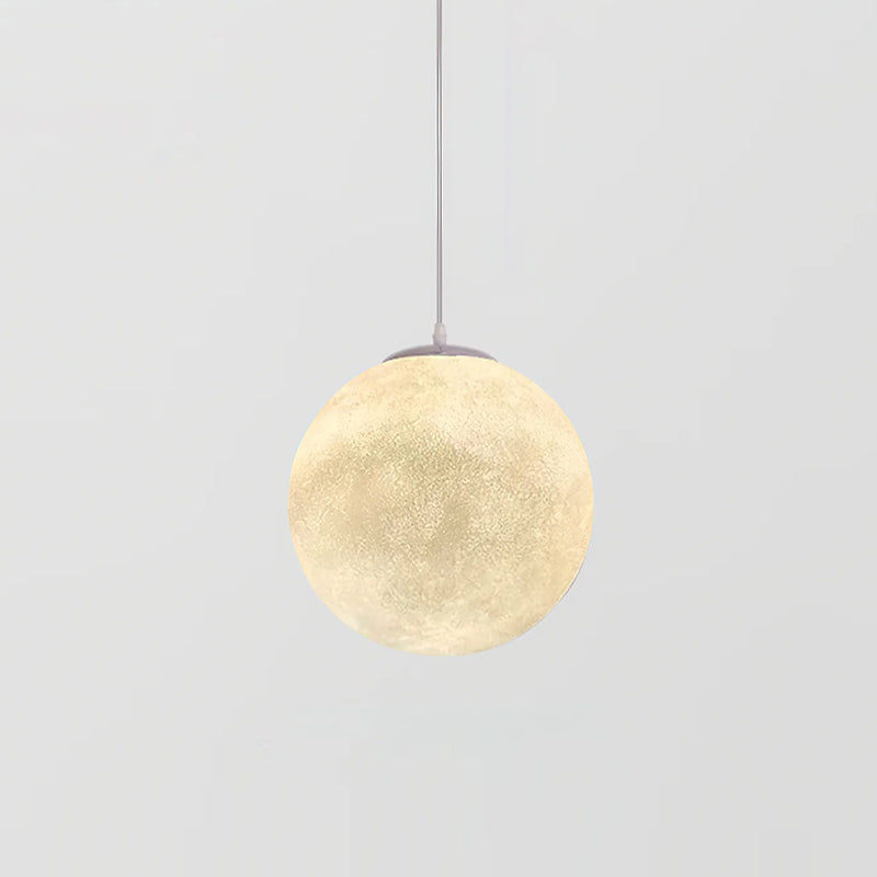 Maan Hanglamp – Realistische Textuur – 8 Maten Beschikbaar – Romantische Maanbol voor Slaapkamer Eetkamer Kinderkamer – Dimbaar Warm Licht – Schuine Plafondadapter Inbegrepen