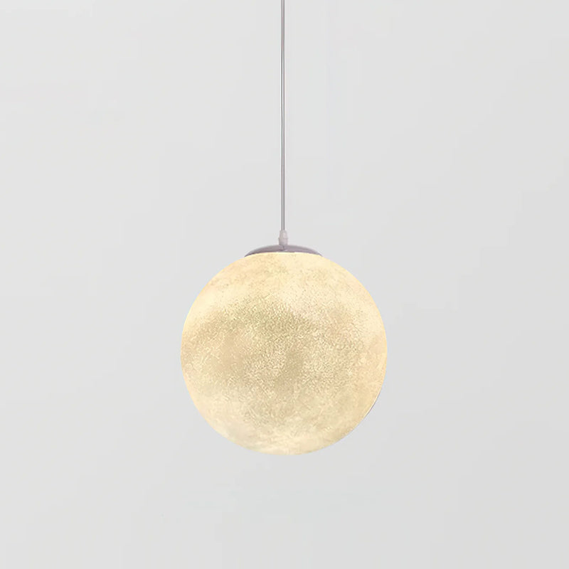 Maan Hanglamp – Realistische Textuur – 8 Maten Beschikbaar – Romantische Maanbol voor Slaapkamer Eetkamer Kinderkamer – Dimbaar Warm Licht – Schuine Plafondadapter Inbegrepen