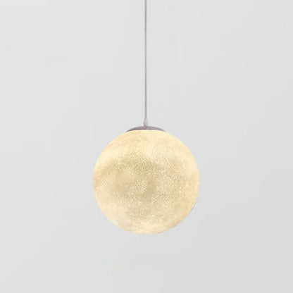 Maan Hanglamp – Realistische Textuur – 8 Maten Beschikbaar – Romantische Maanbol voor Slaapkamer Eetkamer Kinderkamer – Dimbaar Warm Licht – Schuine Plafondadapter Inbegrepen