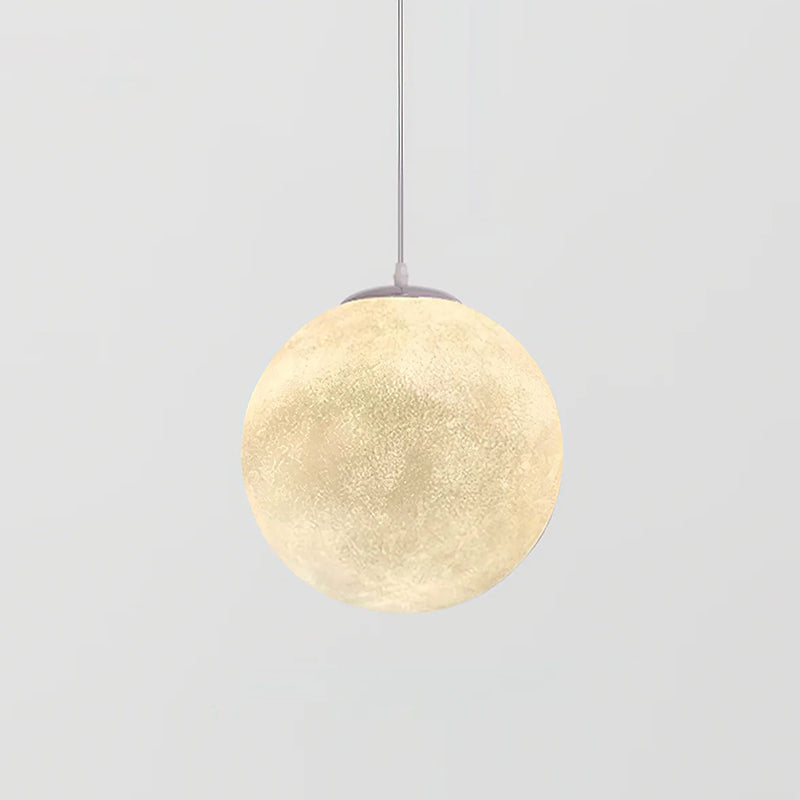 Maan Hanglamp – Realistische Textuur – 8 Maten Beschikbaar – Romantische Maanbol voor Slaapkamer Eetkamer Kinderkamer – Dimbaar Warm Licht – Schuine Plafondadapter Inbegrepen